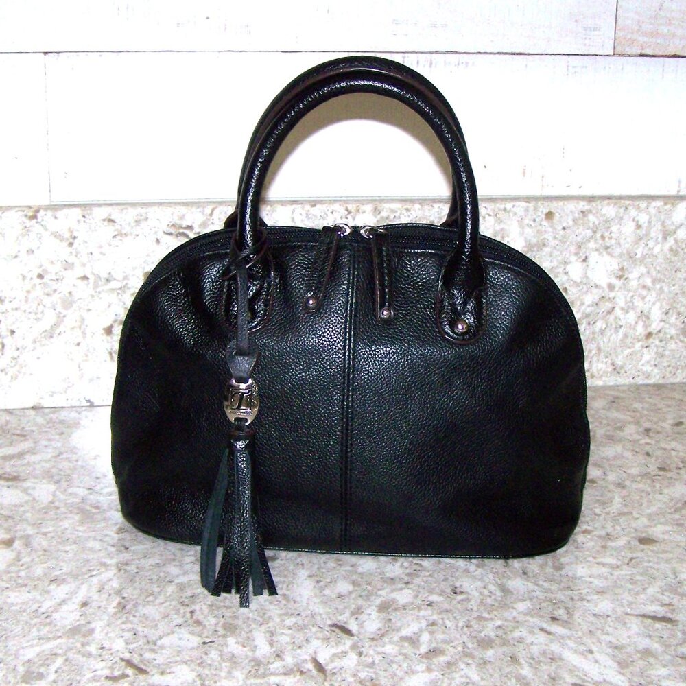 Tiganello Black Leather Hand Bag with Matching Key Fob